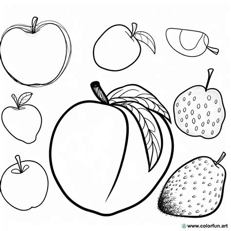 Disegno Da Colorare Di Pesche E Frutta Scarica O Stampa Gratuitamente