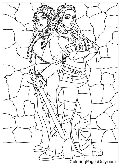 Descendants Coloring Page - Coloring Nation