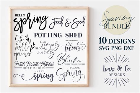 Spring Bundle SVG Sublimation Files Grafik Von Ivan Co Designs