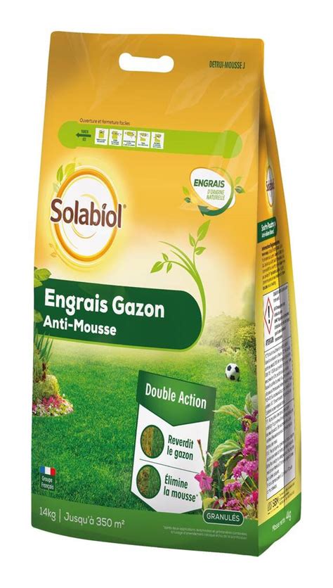 Promo Engrais Gazon Anti Mousse Solabiol Chez Gamm Vert