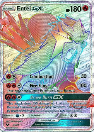 Entei GX 74 73 Hyper Rare Inglés HunterCard TCG