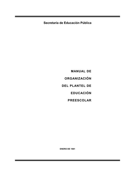 20manual De Organización De Jardín De Niños Pdf Descarga Gratuita