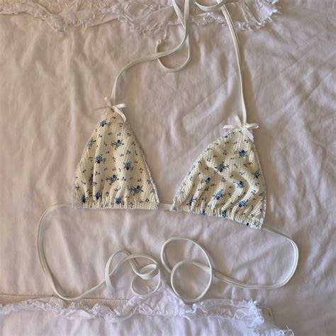 Frankies Bikinis Tia Waffle Triangle Bikini Top Gem