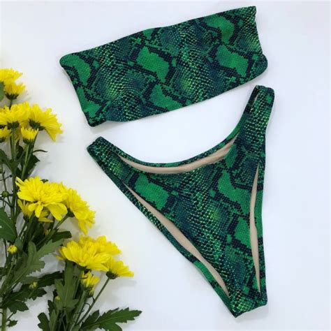 Snake Print Bikini Etsy