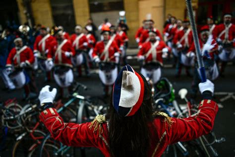 Tamborilleros Wearing Their Uniforms March Traditional Editorial Stock