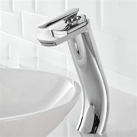 Waterfall Bathroom Sink Faucet Chrome Solid Brass Hot And Cold Sink Mixer Tap Faucet