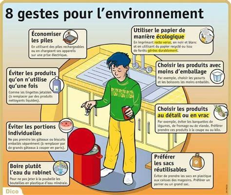 Educational Infographic Gestes Pour L Environnement