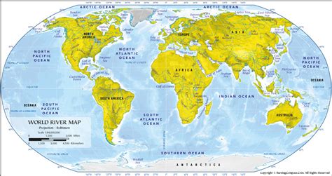 world river map rivers   world