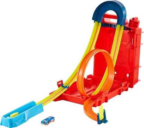 Maletin Hot Wheels Track Builder Pista De Acrobacias Extrema Cuotas sin interés