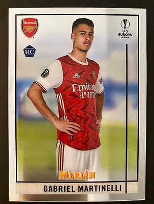 Topps Merlin Chrome Ucl Gabriel Martinelli Arsenal Rookie