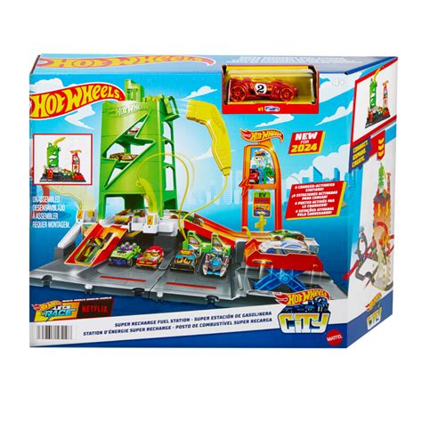 Statie De Alimentare Auto Cu Masina Inclusa Hot Wheels 1 64 HTN79