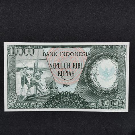 Jual Uang Kuno 10000 Rupiah Seri Pekerja Wm Garuda 1964 Seri X UNC RARE