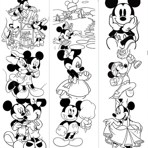 Mickey Mouse Kids Coloring Pages Disney Coloring Book Winnie the Pooh and Friends Digital Art ...