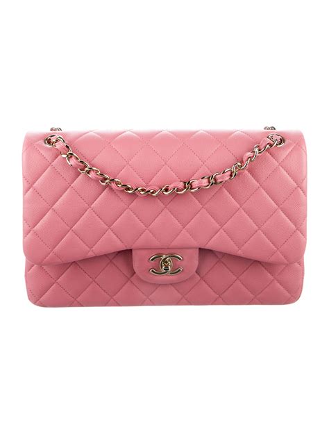 Chanel Classic Jumbo Double Flap Bag Pink Handle Bags Handbags