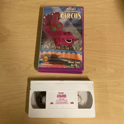 Barney Super Singing Circus Dincan Brannan Tim Dever Clamshell Vintage Vhs 2000 1901 Picclick Ca