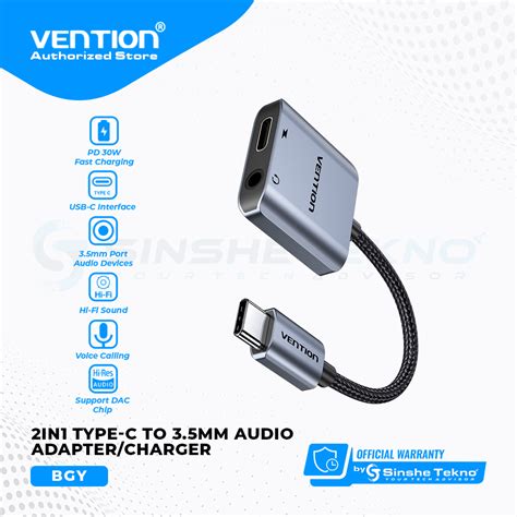 Jual Vention Usb Type C To Aux Mm With Power Supply Shopee Indonesia