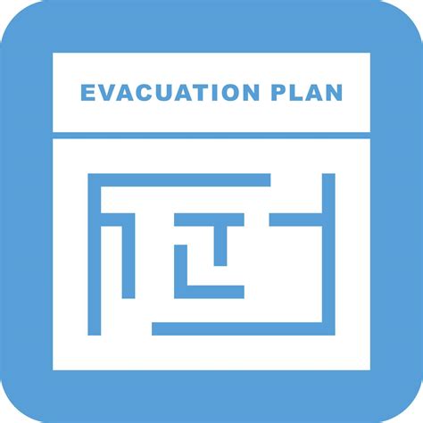 Evacuation Plan Glyph Round Background Icon Vector Art At Vecteezy