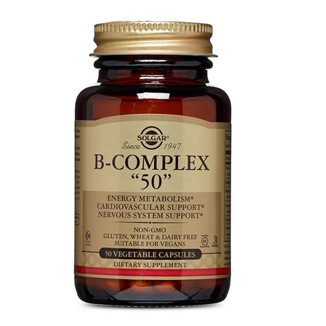 Vitamin B-Complex -50, 50 capsule, Solgar : Farmacia Tei