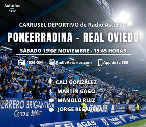 El Ponferradina - Real Oviedo, desde el Toralín, en Radio Asturias