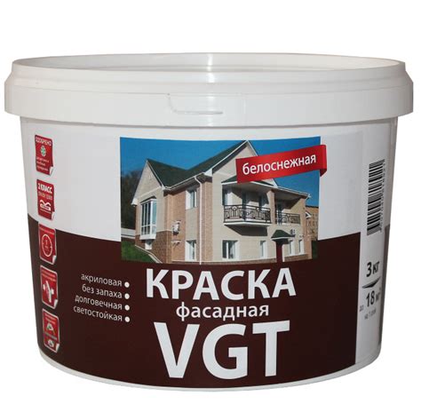Водоэмульсионная водостойкая краска для наружных работ ...