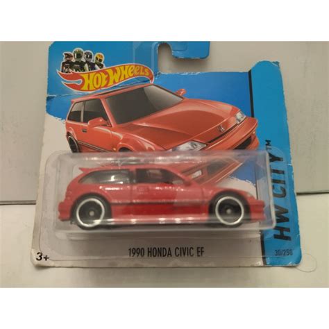 HONDA CIVIC EF RED HW CITY HOT WHEELS BCN STOCK CARS