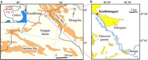 Map Showing The Junggar Basin And The Location Of The Studied Section