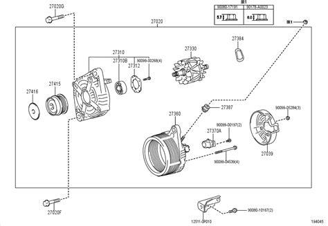 Cap, Alternator Pulley | Part #274160W050 | Toyota Auto Parts