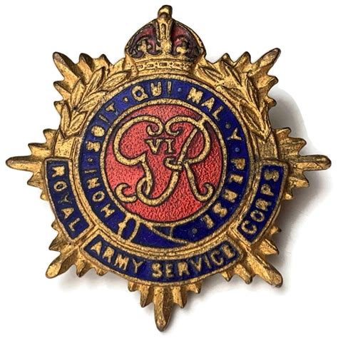 Ww2 Royal Army Service Corps Rasc Sweetheart Brooch