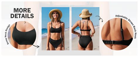 Amazon Cupshe Bikini Set For Women Two Piece Swimsuits High Waisted Adjustable Spaghetti