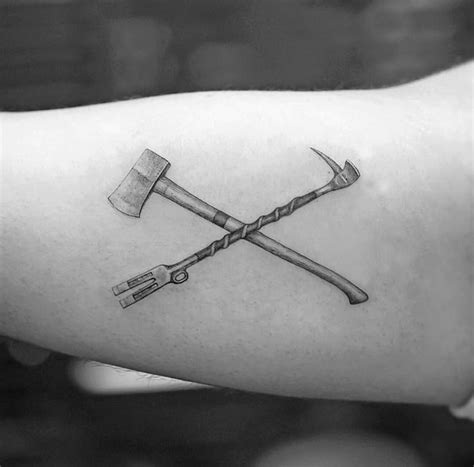 Crossed Fire Axes Tattoo