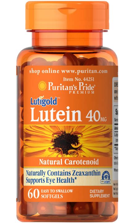 Puritan S Pride Lutein Mg Softgels