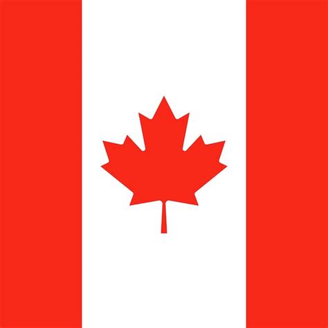 Premium Vector Canada Flag Official Colors Vector Illustration