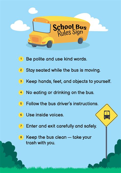School Bus Rules - 14 Free PDF Printables | Printablee