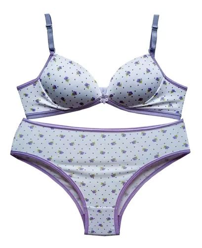 Conjunto Lingerie Menina Mo A Tanga Juvenil Top Bojo Parcelamento Sem Juros