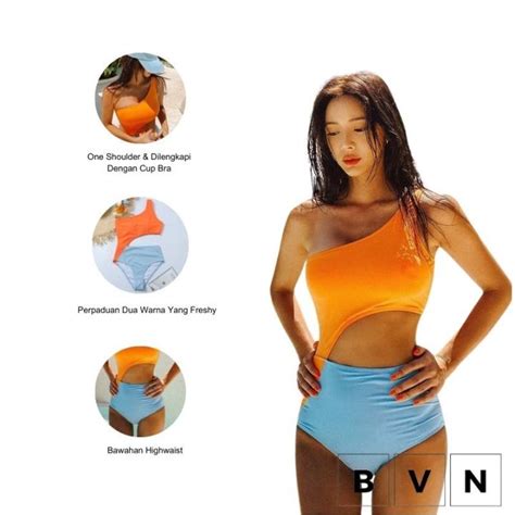 Bvn Swimsuit Bikini Baju Renang Model One Piece Potongan Slim Bergaya Sexy Lazada Indonesia
