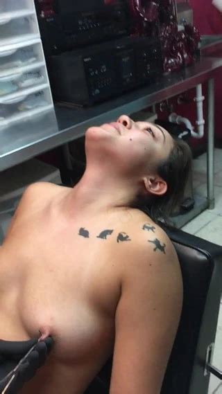 Ebony With Saggy Tits Gets Her Nipples Pierced Black Porn Xhamster