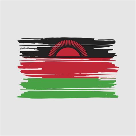 Malawi Flag Brush Vector. National Flag Design 11428831 Vector Art at