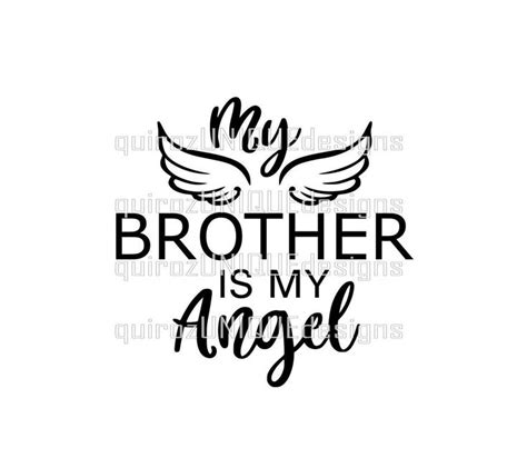 Brother In Heaven Svg My Brother Is My Angel Svg File Png File Brother