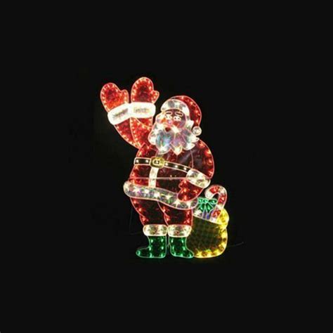 Holographic Lighted Waving Santa Claus Christmas Lighted Display Foter