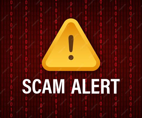 Premium Vector | Banner with red scam alert illustration