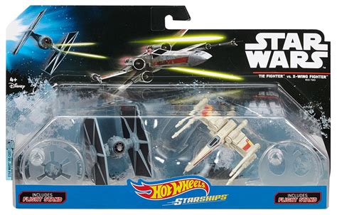 Hot Wheels Star Wars Rogue One TIE Fighter Blue X Wing Red Starship