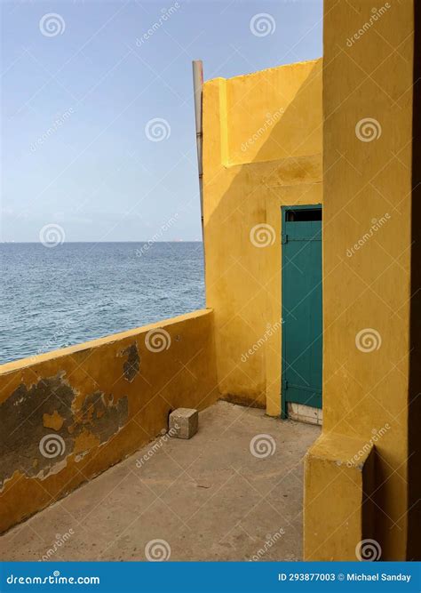 Historic Building In Senegal Africa With Brights Colours Stock Image
