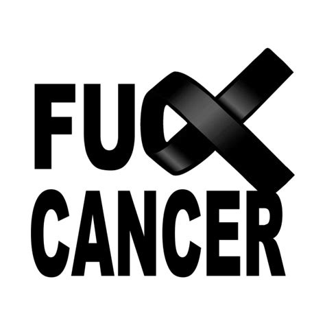 Fuck Cancer Design With Black Ribbon For Awareness And Fighting Disease