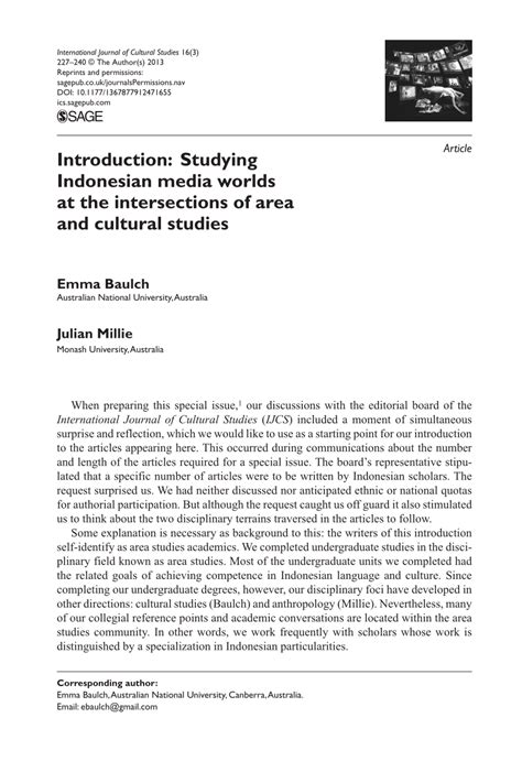 Pdf Introduction Studying Indonesian Media Worlds At The