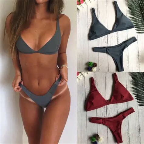 Conjunto De Bikini Con Sujetador Acolchado Para Dama Traje De Ba O De Dos Piezas Con Sujetador