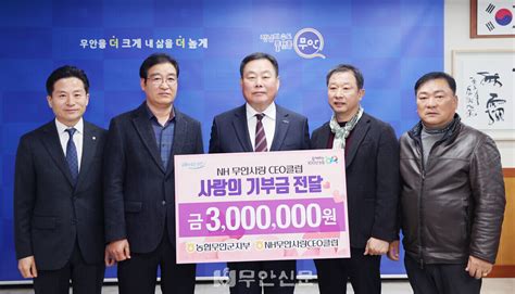 Nh무안사랑 Ceo클럽 무안군에 300만원 기탁