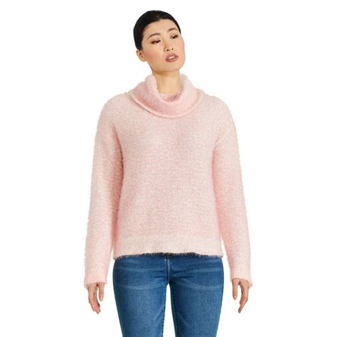 George Womens Boxy Eyelash Knit Sweater Walmartca