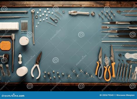 Top View Operation Tool Surgeon Surgery Health Care Concept Copy