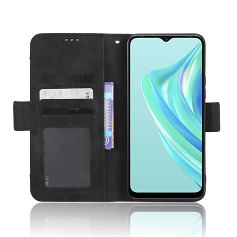 For Infinix Hot I Skin Feel Calf Texture Card Slots Leather Phone Case Black Alexnld