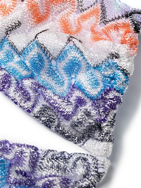 Missoni Zigzag Print Halterneck Bikini Set Farfetch